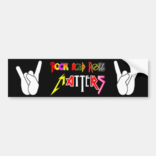 Rock en Roll Matters Classic Bumpersticker (Voorkant)