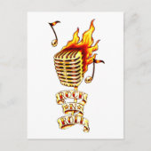 Rock- en Roll-microfoon Briefkaart (Voorkant)