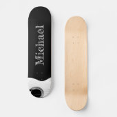 Rock- en Roll Monogram Black en White Guitar Persoonlijk Skateboard (Voorkant)