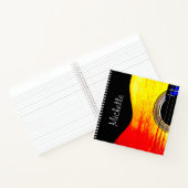 Rock- en Roll Monogram Red en Yellow Guitar Notitieboek (Binnen)