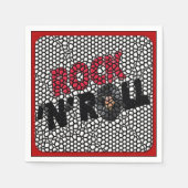 Rock en Roll Mosaic Retro Party Napkins Servet (Voorkant)
