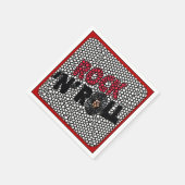 Rock en Roll Mosaic Retro Party Napkins Servetten (Hoek)
