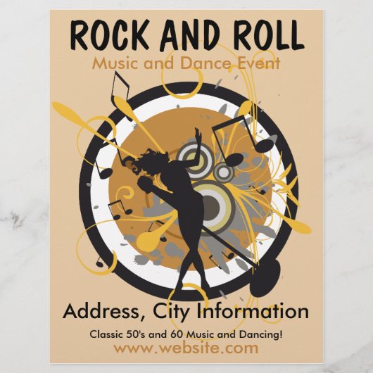 Rock- en Roll Music Flyer (Voorkant)