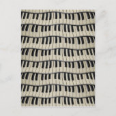 Rock- en Roll Piano-sleutels Briefkaart (Voorkant)