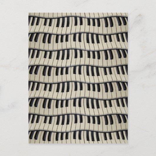 Rock- en Roll Piano-sleutels Briefkaart (Voorkant)