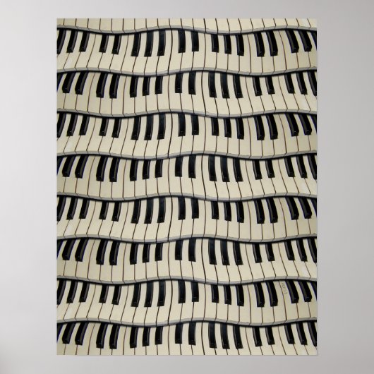 Rock- en Roll Piano-sleutels Poster (Voorkant)