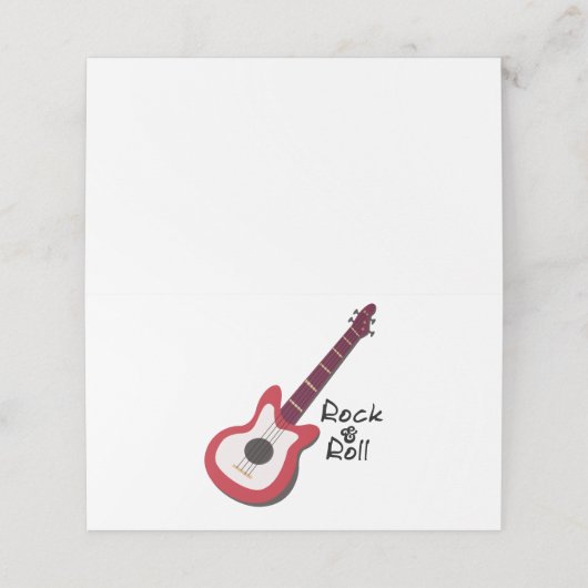 Rock en Roll Plaatskaartje (Buitenkant ongevouwen)