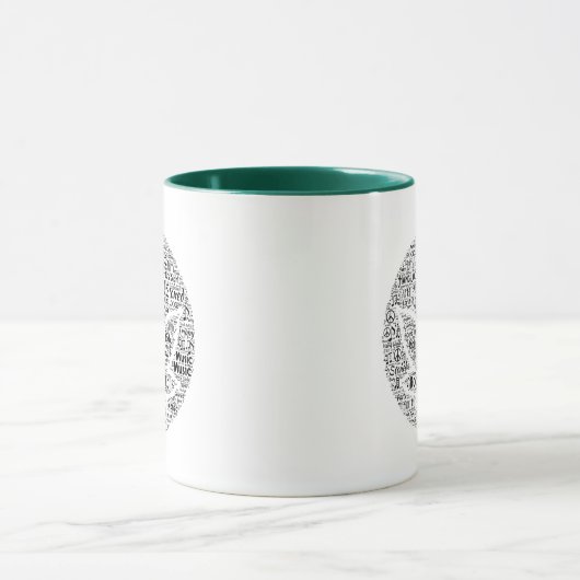 Rock- en Roll Pot Leaf Word Art Mok (Midden)