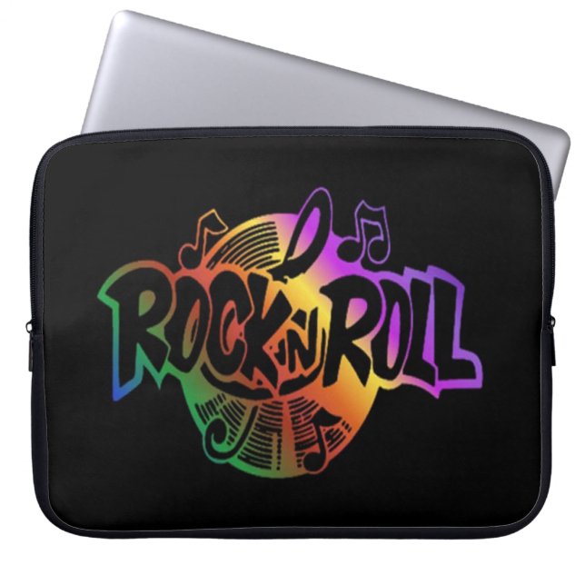 Rock- en Roll Rainbow-laptophoes Laptop Sleeve (Voorkant)