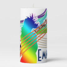 Rock- en Roll Rainbow Music Candle