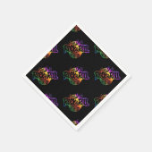 Rock- en Roll Rainbow Music Pattern Napkins Servetten (Hoek)