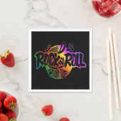 Rock- en Roll Rainbow Music Theme Napkins Servetten (Insitu)