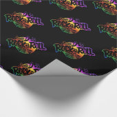 Rock- en Roll Rainbow Music Theme Wrapping Paper Cadeaupapier (Hoek)