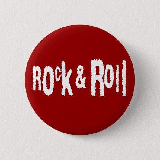Rock- en Roll Red-Button Ronde Button 5,7 Cm (Voorkant)