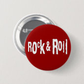 Rock- en Roll Red-Button Ronde Button 5,7 Cm (Voorkant /achterkant)