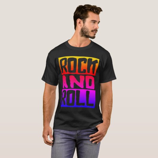 Rock en Roll Retro T-shirt (Voorkant volledig)