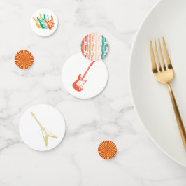 Rock en Roll Rockstar Guitar Birthday Confetti