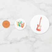Rock en Roll Rockstar Guitar Birthday Confetti (Voorkanten)