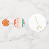 Rock en Roll Rockstar Guitar Birthday Confetti (Achterkanten)