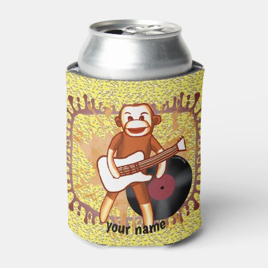 Rock en Roll Sock Monkey Blikjeskoeler (Blikje Voorkant)