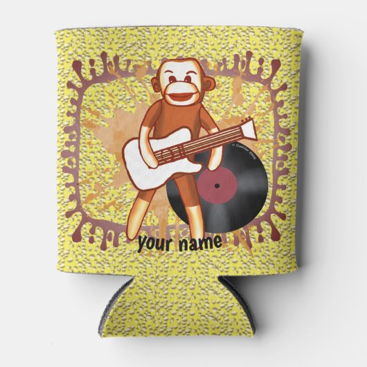 Rock en Roll Sock Monkey Blikjeskoeler (Voorkant)