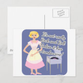 Rock en Roll Tambourine Fifties Houseechtgenote Briefkaart (Voorkant / Achterkant)