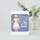 Rock en Roll Tambourine Fifties Houseechtgenote Briefkaart (Staand voorkant)