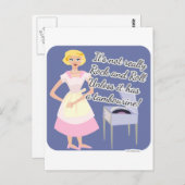 Rock en Roll Tambourine Fifties Houseechtgenote Briefkaart (Voorkant / Achterkant)