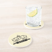 Rock en Roll Zandsteen Onderzetter (Zijkant)