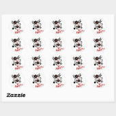 Rock en Roll zullen nooit sterven. Ronde Sticker (Vel)