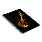 Rock- en Rollflames Burning Guitar Notitieboek (Rechterzijde)