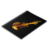Rock- en Rollflames Burning Guitar Notitieboek (Linkerzijde)