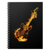 Rock- en Rollflames Burning Guitar Notitieboek (Voorkant)