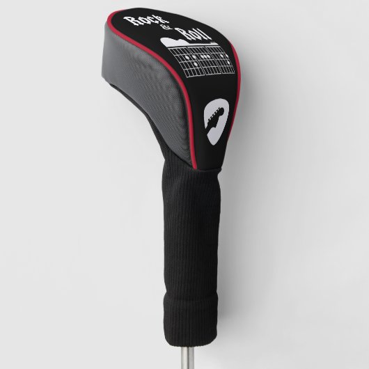 Rock- en Rollpap, paardeklaag voor gitaarchord Golfheadcover (Schuin)