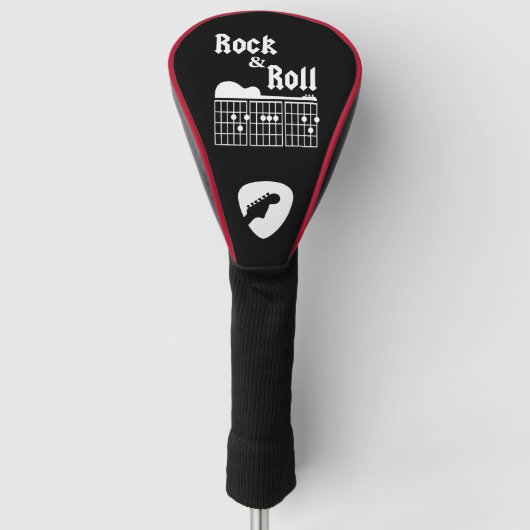 Rock- en Rollpap, paardeklaag voor gitaarchord Golfheadcover (Voorkant)