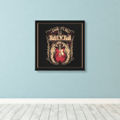 Rock- en Rollquote met Guitar Canvas Afdruk (Insitu (Houten vloer))