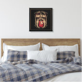 Rock- en Rollquote met Guitar Canvas Afdruk (Insitu (Slaapkamer))