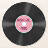 Rock- en Rollrecord Ronde Kartonnen Onderzetter (Voorkant)