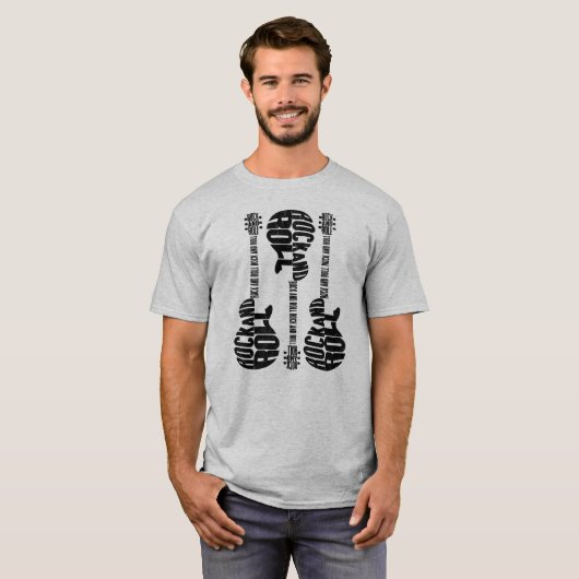 Rock- en Rolltekstontwerp T-shirt (Voorkant volledig)