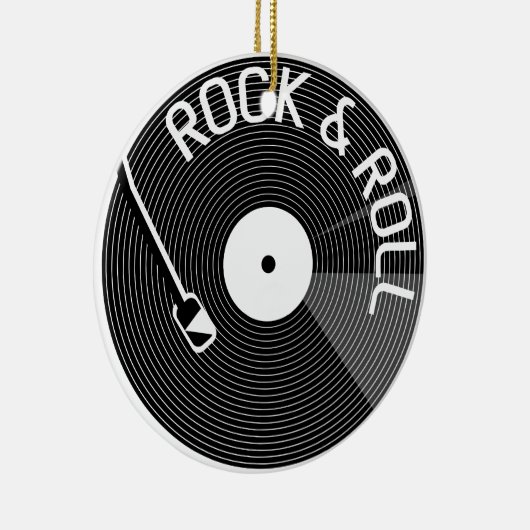 Rock- en Rollvinylplaat Keramisch Ornament (Rechts)