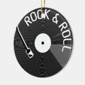 Rock- en Rollvinylplaat Keramisch Ornament (Links)