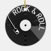 Rock- en Rollvinylplaat Keramisch Ornament (Achterkant)