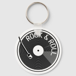 Rock- en Rollvinylplaat Sleutelhanger