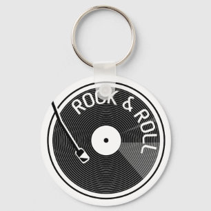 Rock- en Rollvinylplaat Sleutelhanger