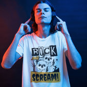 Rock en schreeuw grappige halloween t-shirt