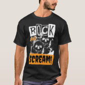Rock en schreeuw grappige halloween t-shirt (Voorkant)
