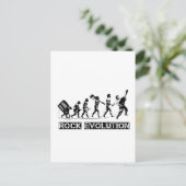 Rock Evolution grappig ontwerp Briefkaart (Staand voorkant)