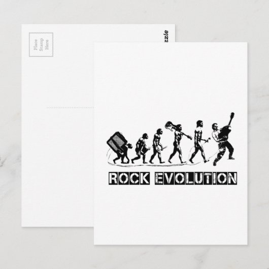 Rock Evolution grappig ontwerp Briefkaart (Voorkant / Achterkant)