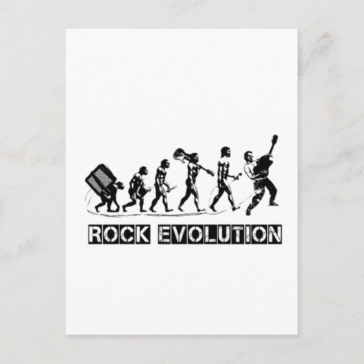 Rock Evolution grappig ontwerp Briefkaart (Voorkant)