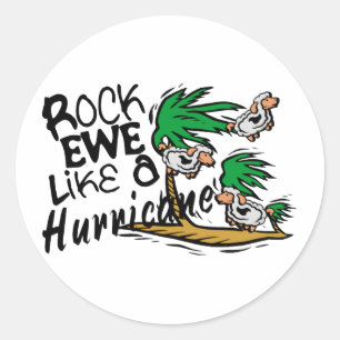 Rock Ewe als een orkaan Ronde Sticker